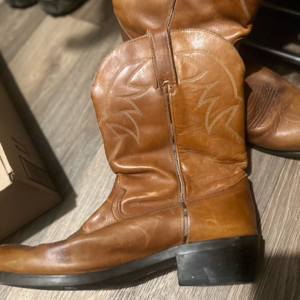 Durango TR762 Tan Leather Western Boots - Picture 2 of 5